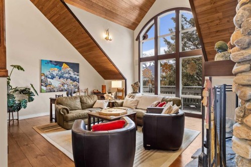 12 Antelope Lane, Banff, AB - Indoor Photo Showing Living Room