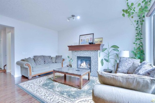 21 Saddlelake Gardens Ne, Calgary, AB - Indoor Photo Showing Living Room With Fireplace