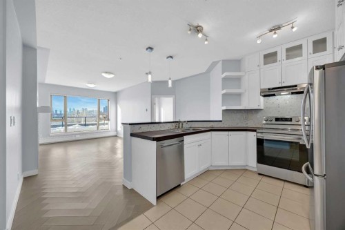 305-35 Inglewood Park Se, Calgary, AB - Indoor Photo Showing Kitchen With Stainless Steel Kitchen With Upgraded Kitchen