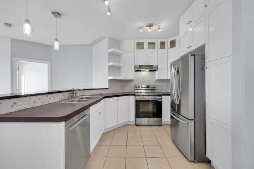 305-35 Inglewood Park Se, Calgary, AB - Indoor Photo Showing Kitchen With Stainless Steel Kitchen With Double Sink With Upgraded Kitchen