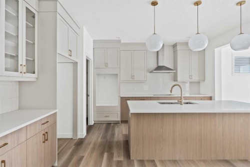 438 Lucas Way Nw, Calgary, AB - Indoor Photo Showing Kitchen With Upgraded Kitchen