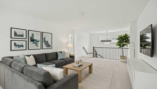 438 Lucas Way Nw, Calgary, AB - Indoor Photo Showing Living Room