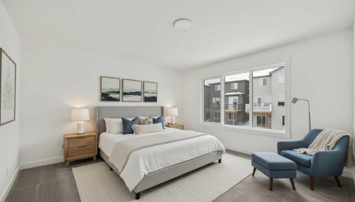 438 Lucas Way Nw, Calgary, AB - Indoor Photo Showing Bedroom