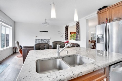 680 Marina Drive, Chestermere, AB - Indoor Photo Showing Kitchen With Double Sink