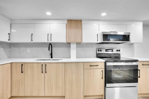 309 Falwood Way Ne, Calgary, AB - Indoor Photo Showing Kitchen With Double Sink