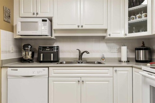 104-43 Westlake Circle, Strathmore, AB - Indoor Photo Showing Kitchen With Double Sink