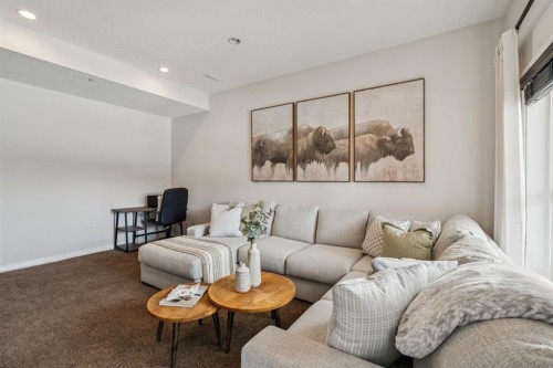 82 Ridge View Place, Cochrane, AB - Indoor Photo Showing Living Room