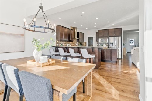 82 Ridge View Place, Cochrane, AB - Indoor Photo Showing Dining Room