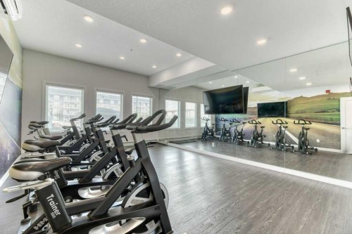 1321-76 Cornerstone Passage Ne, Calgary, AB - Indoor Photo Showing Gym Room