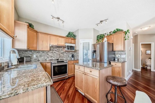 232 Coral Keys Place Ne, Calgary, AB - Indoor Photo Showing Kitchen With Double Sink With Upgraded Kitchen
