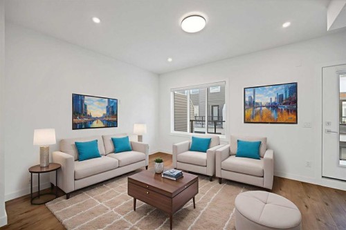 1403-280 Chelsea Road, Chestermere, AB - Indoor Photo Showing Living Room