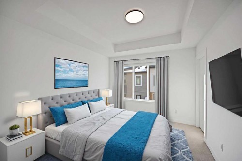 1403-280 Chelsea Road, Chestermere, AB - Indoor Photo Showing Bedroom