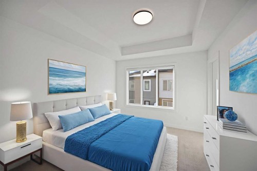 1403-280 Chelsea Road, Chestermere, AB - Indoor Photo Showing Bedroom