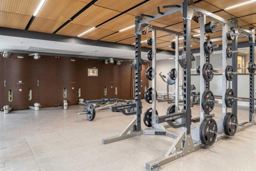 1403-1122 3 Street Se, Calgary, AB - Indoor Photo Showing Gym Room