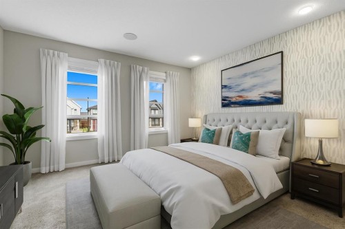 167 Highview Gate Se, Airdrie, AB - Indoor Photo Showing Bedroom