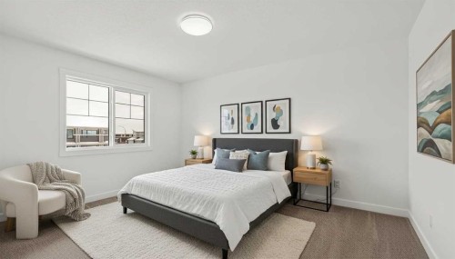 15 Herron Walk Ne, Calgary, AB - Indoor Photo Showing Bedroom