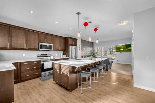 17 Cornerstone Manor Ne, Calgary, AB - Indoor Photo Showing Kitchen With Upgraded Kitchen