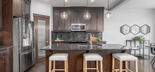 63 Auburn Glen Heights Se, Calgary, AB - Indoor Photo Showing Kitchen With Upgraded Kitchen