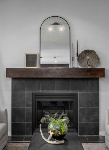 63 Auburn Glen Heights Se, Calgary, AB - Indoor Photo Showing Living Room With Fireplace