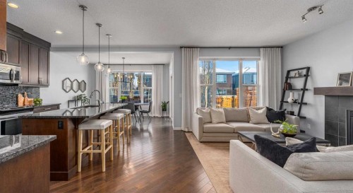 63 Auburn Glen Heights Se, Calgary, AB - Indoor With Fireplace