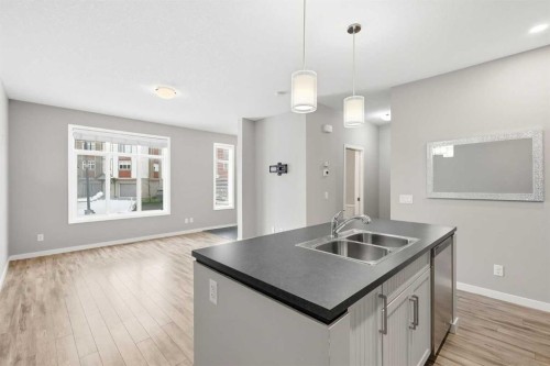 5 Copperstone Villas Se, Calgary, AB - Indoor Photo Showing Kitchen With Double Sink