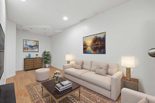 2240 38 Street Se, Calgary, AB - Indoor Photo Showing Living Room