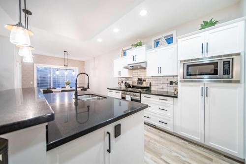 42 Copperfield Point Se, Calgary, AB - Indoor Photo Showing Kitchen With Double Sink With Upgraded Kitchen