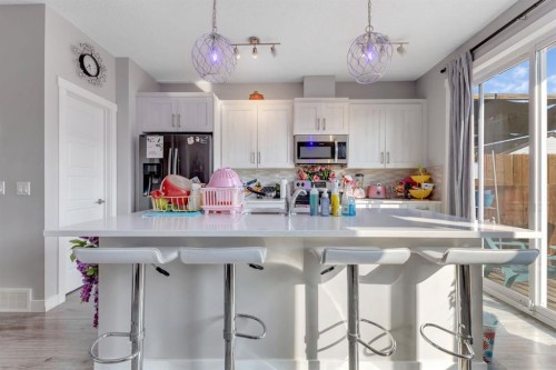 117 Howse Lane Ne, Calgary, AB - Indoor Photo Showing Kitchen With Upgraded Kitchen