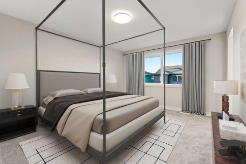91 Waterford Mews, Chestermere, AB - Indoor Photo Showing Bedroom