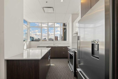 3007-930 6 Avenue Sw, Calgary, AB - Indoor Photo Showing Kitchen With Stainless Steel Kitchen With Upgraded Kitchen