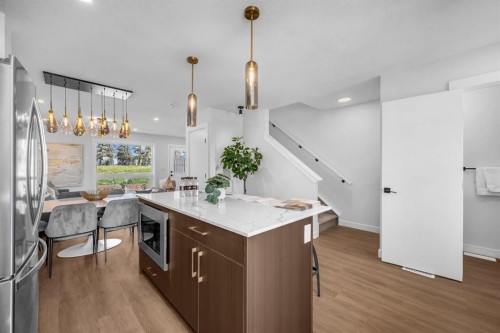604 Clover Road, Carstairs, AB - Indoor Photo Showing Kitchen