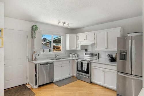 159 Rundlehorn Crescent Ne, Calgary, AB - Indoor Photo Showing Kitchen With Stainless Steel Kitchen With Double Sink