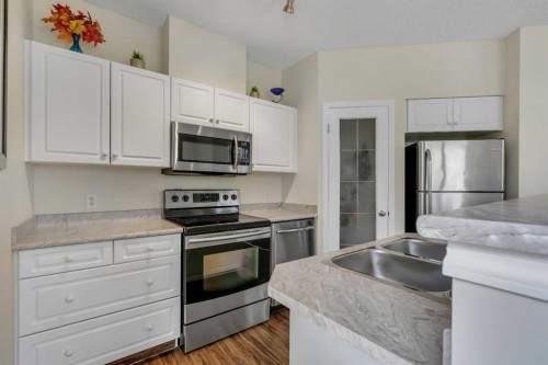 117 Mckenzie Towne Gate Se, Calgary, AB - Indoor Photo Showing Kitchen With Stainless Steel Kitchen With Double Sink