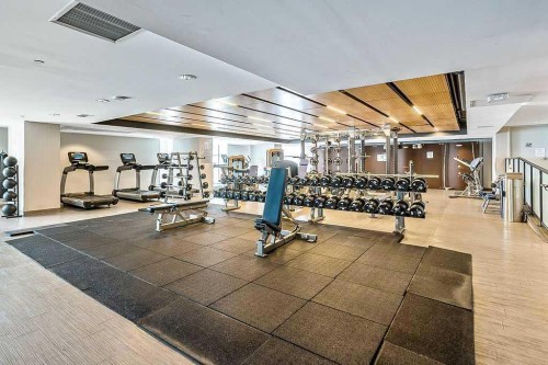 1501-1122 3 Street Se, Calgary, AB - Indoor Photo Showing Gym Room