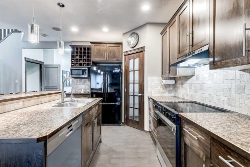 9 Cranwell Court Se, Calgary, AB - Indoor Photo Showing Kitchen With Double Sink With Upgraded Kitchen