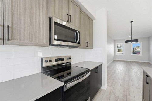 313 Cobblestone Gate Sw, Airdrie, AB - Indoor Photo Showing Kitchen With Upgraded Kitchen
