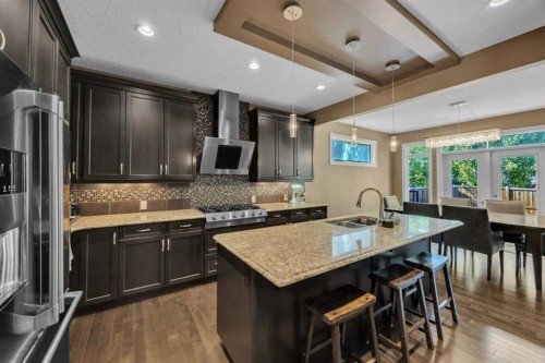172 Panatella Crescent Nw, Calgary, AB - Indoor Photo Showing Kitchen With Double Sink With Upgraded Kitchen