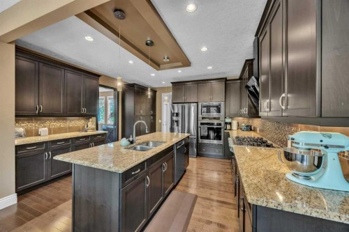 172 Panatella Crescent Nw, Calgary, AB - Indoor Photo Showing Kitchen With Double Sink With Upgraded Kitchen