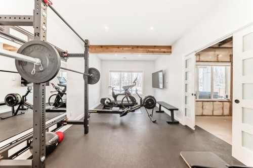 280 Precedence View, Cochrane, AB - Indoor Photo Showing Gym Room