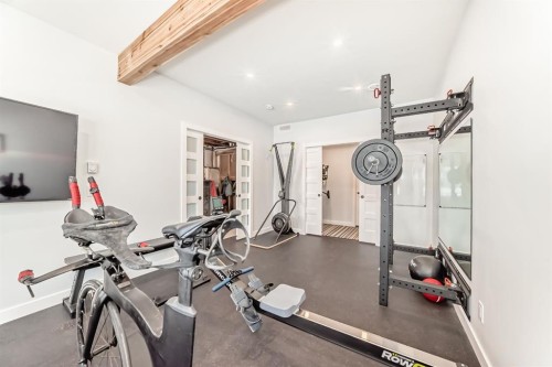 280 Precedence View, Cochrane, AB - Indoor Photo Showing Gym Room
