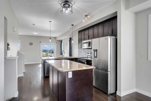 23 Redstone Circle Ne, Calgary, AB - Indoor Photo Showing Kitchen With Upgraded Kitchen