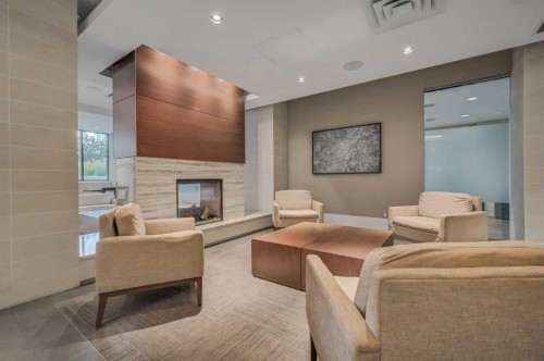 538-222 Riverfront Avenue Sw, Calgary, AB - Indoor With Fireplace