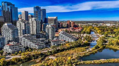538-222 Riverfront Avenue Sw, Calgary, AB - Outdoor With View