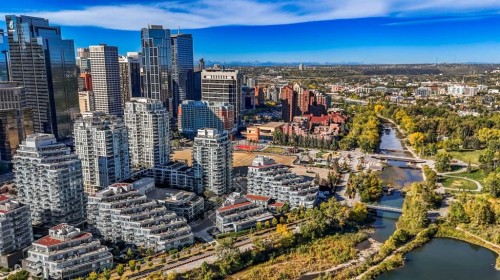 538-222 Riverfront Avenue Sw, Calgary, AB - Outdoor With View