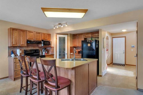 214 Saddlemont Boulevard Ne, Calgary, AB - Indoor Photo Showing Kitchen With Double Sink
