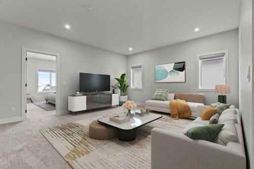 137 Waters Edge Drive, Heritage Pointe, AB - Indoor Photo Showing Living Room