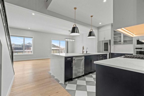 137 Waters Edge Drive, Heritage Pointe, AB - Indoor Photo Showing Kitchen With Upgraded Kitchen