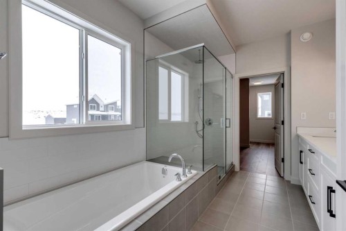554 Rivercrest View, Cochrane, AB - Indoor Photo Showing Bathroom