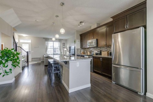 114 Cranford Bay Se, Calgary, AB - Indoor Photo Showing Kitchen With Stainless Steel Kitchen With Upgraded Kitchen