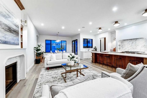 1936 31 Avenue Sw, Calgary, AB - Indoor Photo Showing Living Room With Fireplace